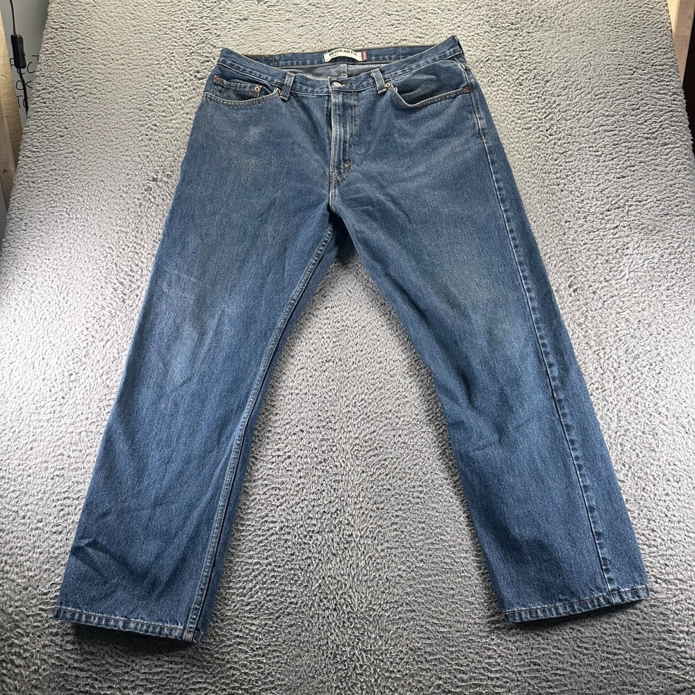 Vintage Levi's 505 Jeans Men's 38x30 Blue Cotton Denim Straight Workwear Faded